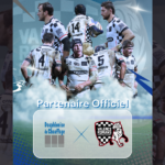 partenariat officiel dauphinoise de chauffage VRDR valence romans drôme rugby logo damiers